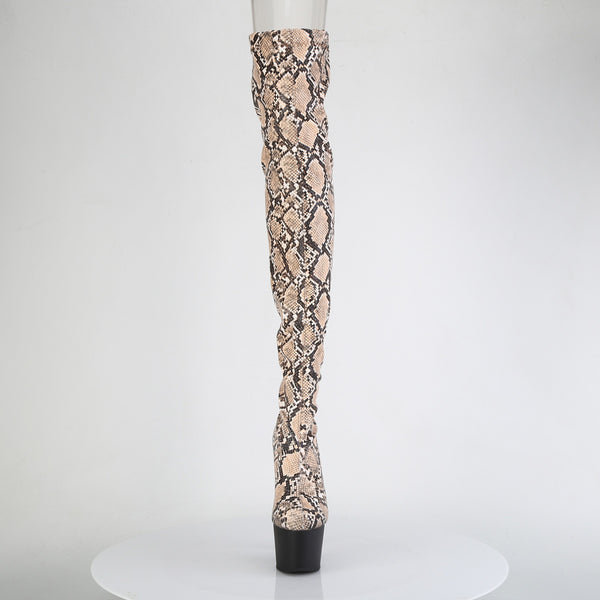 ADORE-3008SP-BT - Plateau Overknee Stiefel - Snake | Pleaser
