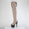 ADORE-3008SP-BT - Plateau Overknee Stiefel - Snake | Pleaser