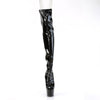 ADORE-3011 Plateau Overknee Stiefel - Schwarz von Pleaser – Ansicht 2