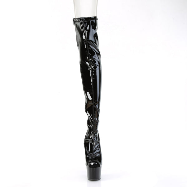 ADORE-3011 Plateau Overknee Stiefel - Schwarz von Pleaser – Ansicht 2