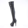 ADORE-3011 Plateau Peeptoe Overknee Stiefel - Schwarz Matt von Pleaser – Ansicht 3