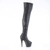 ADORE-3011 Plateau Peeptoe Overknee Stiefel - Schwarz Matt von Pleaser – Ansicht 5