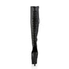 ADORE-3019 Plateau Overknee Stiefel Schwarz Matt von Pleaser – Ansicht 4