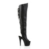 ADORE-3019 Plateau Overknee Stiefel Schwarz Matt von Pleaser – Ansicht 5