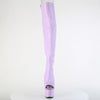 ADORE-3019 Plateau Peeptoe Overknee Stiefel Violett Matt von Pleaser – Ansicht 2