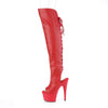 ADORE-3019 Stiefelette Plateau Rot von Pleaser – Ansicht 3