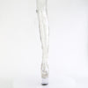 ADORE-3019C - Plateau Overknee Stiefel Peeptoe - Transparent von Pleaser – Ansicht 2