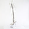ADORE-3019C - Plateau Overknee Stiefel Peeptoe - Transparent von Pleaser – Ansicht 3