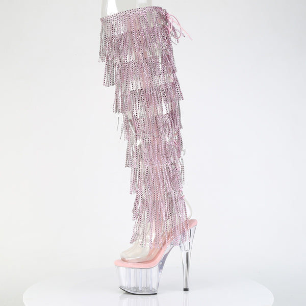 ADORE-3019C-RSF Overknee Stiefel Plateau Rosa von Pleaser – Ansicht 3