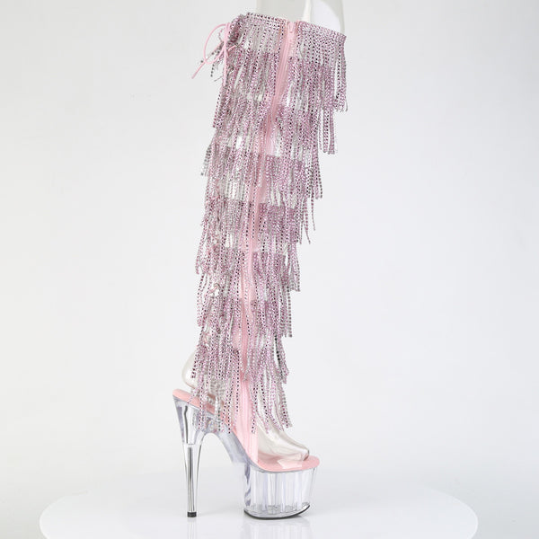 ADORE-3019C-RSF Overknee Stiefel Plateau Rosa von Pleaser – Ansicht 5