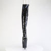 ADORE-3019HWR - Plateau Overknee Stiefel - Schwarz Hologramm von Pleaser – Ansicht 4