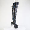 ADORE-3019HWR - Plateau Overknee Stiefel - Schwarz Hologramm von Pleaser – Ansicht 5