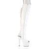 ADORE-3019HWR Plateau Overknee Stiefel Weiß von Pleaser – Ansicht 5