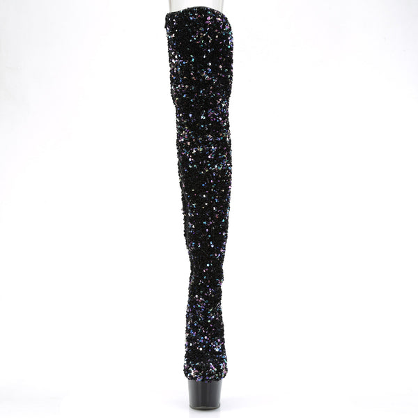 ADORE-3020 Plateau Overknee Stiefel - Schwarz von Pleaser – Ansicht 2