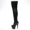 ADORE-3020 Plateau Overknee Stiefel - Schwarz von Pleaser – Ansicht 3