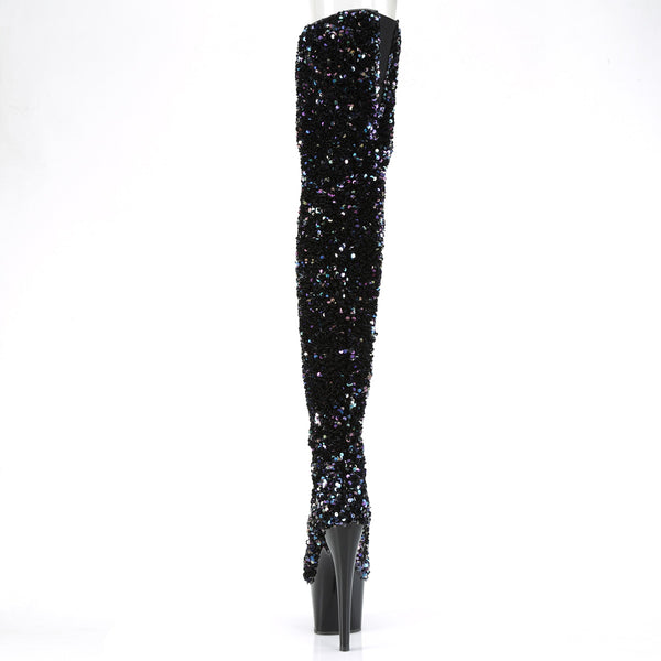 ADORE-3020 Plateau Overknee Stiefel - Schwarz von Pleaser – Ansicht 4