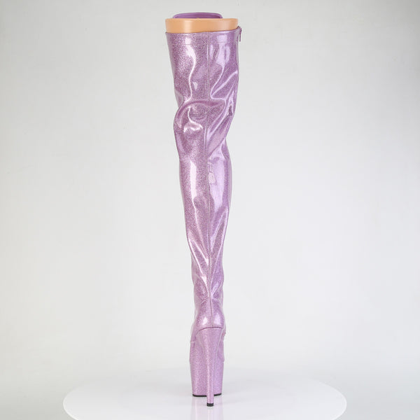 ADORE-3020GP Plateau Overknee Stiefel Violett/Lila von Pleaser – Ansicht 4