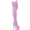 ADORE-3020GP Plateau Overknee Stiefel Violett/Lila von Pleaser