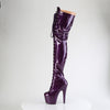 ADORE-3020GP Overknee Plateau Stiefel Lila von Pleaser – Ansicht 3