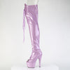 ADORE-3021GP Plateau Overknee Stiefel Violett/Lila von Pleaser – Ansicht 3