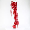 ADORE-3021GP Plateau Overknee Stiefel Rot Lack von Pleaser – Ansicht 3