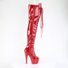 ADORE-3021GP Plateau Overknee Stiefel Rot Lack von Pleaser – Ansicht 5