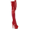 ADORE-3021GP Plateau Overknee Stiefel Rot Lack von Pleaser