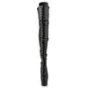 ADORE-3028 Plateau Overknee Stiefel Schwarz Matt von Pleaser – Ansicht 2
