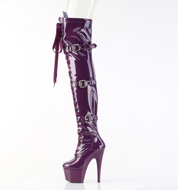 ADORE-3028 Stiefeletten Plateauschuhe Lila | Pleaser