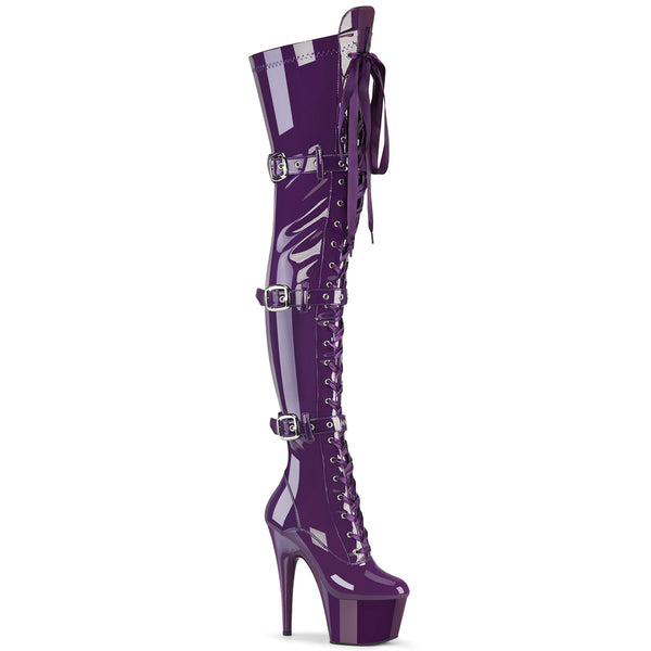 ADORE-3028 Stiefeletten Plateauschuhe Lila | Pleaser