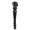 ADORE-3050 Plateau Overknee Stiefel Schwarz Lack von Pleaser – Ansicht 2