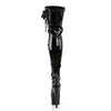 ADORE-3050 Plateau Overknee Stiefel Schwarz Lack von Pleaser – Ansicht 4