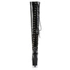 ADORE-3063 Plateau Overknee Stiefel - Schwarz von Pleaser – Ansicht 4