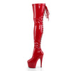 ADORE-3063 Stiefeletten Plateauschuhe Rot | Pleaser