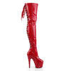 ADORE-3063 Stiefeletten Plateauschuhe Rot | Pleaser