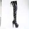 ADORE-4000SLT - Plateau Overknee Stiefel - Schwarz Lack von Pleaser – Ansicht 5