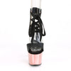 ADORE-700-14 Plateau Sandaletten Schwarz/Rose Gold | Pleaser