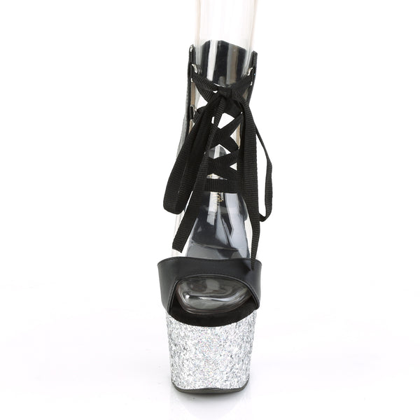 ADORE-700-14LG Plateau Sandaletten - Silber | Pleaser