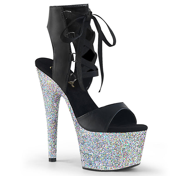 ADORE-700-14LG Plateau Sandaletten - Silber | Pleaser