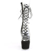 ADORE-700-60FS Plateau Stiefeletten Transparent/Schwarz | Pleaser