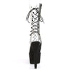 ADORE-700-60FS Plateau Stiefeletten Transparent/Schwarz | Pleaser