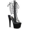 ADORE-700-60FS Plateau Stiefeletten Transparent/Schwarz | Pleaser