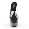 ADORE-701-3 Plateau Pantoletten Transparent/Schwarz Strass von Pleaser – Ansicht 2