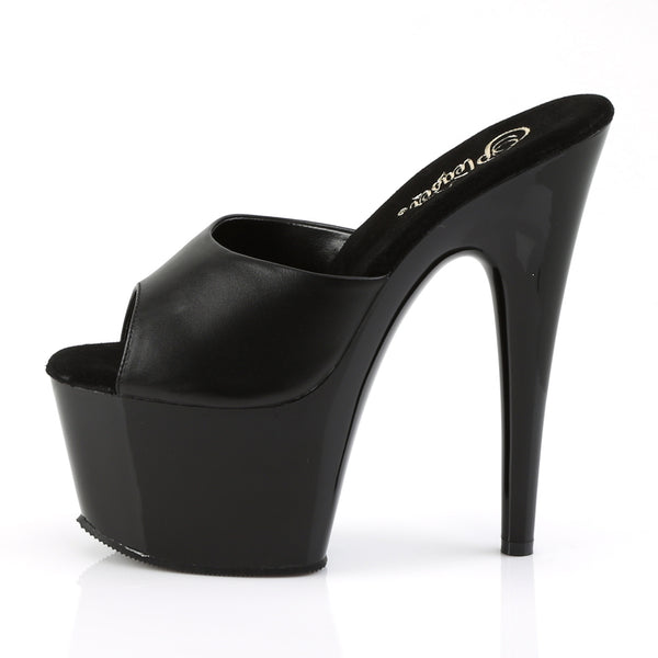 ADORE-701 Plateau Pantoletten Schwarz Matt von Pleaser – Ansicht 3
