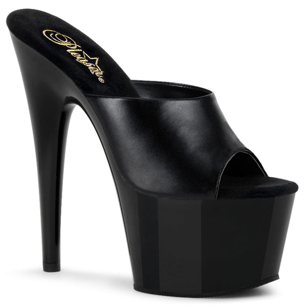 ADORE-701 Plateau Pantoletten Schwarz Matt von Pleaser