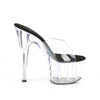 ADORE-701 Plateau Pantoletten Schwarz/Transparent | Pleaser