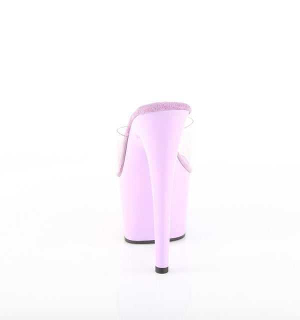 ADORE-701 Plateau Pantoletten Violett Lack von Pleaser – Ansicht 4