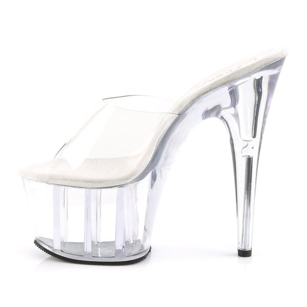 ADORE-701 Plateau Pantoletten Transparent | Pleaser SALE