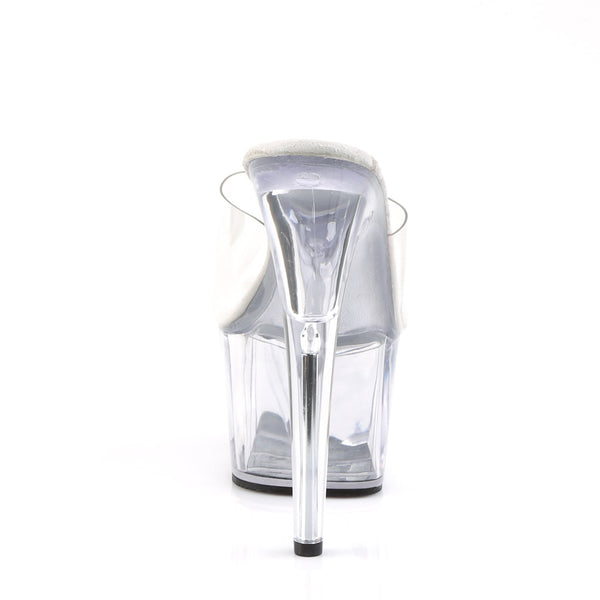 ADORE-701 Plateau Pantoletten Transparent | Pleaser SALE