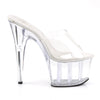 ADORE-701 Plateau Pantoletten Transparent | Pleaser SALE
